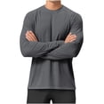 thumbnail image 1 of Guluxicc Athletic Shirts for Men Classic Fit Solid Long Sleeve Gym Shirts Summer Casual Outfit, 1 of 8