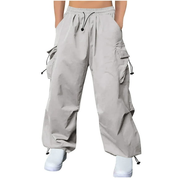 Guluxicc Baggy Cargo Pants Men Casual Relaxed Fit Multiple Pockets Outdoor Loose Trousers Durable Elastic Waist Work Pants