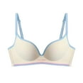 thumbnail image 1 of Guluxicc Balconette Bras for Women No Underwire Bra Wireless Bralette Push Up Bras with Adjustable Straps, Beige, M, 1 of 1