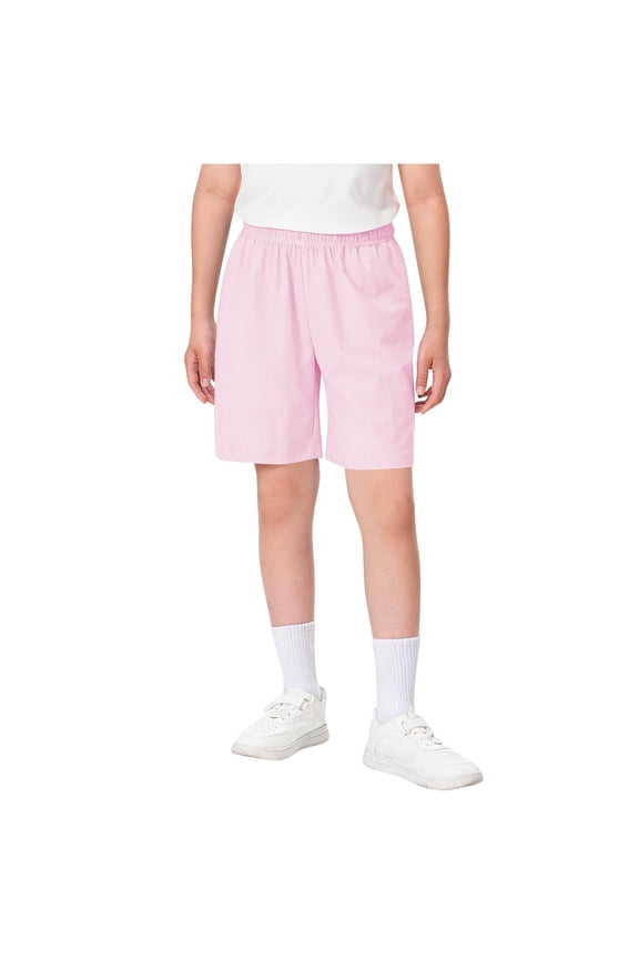 Bermuda Shorts for Kids Boys and Girls Summer Solid Color Elastic Waist Casual Shorts for Lounge Wear and Outdoor Activities