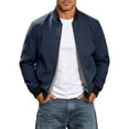 thumbnail image 1 of Guluxicc Bomber Jackets for Men Full Zipper Long Sleeve Business Casual Jackets for Everyday Work Wear Spring Summer Casual Jackets, 1 of 9
