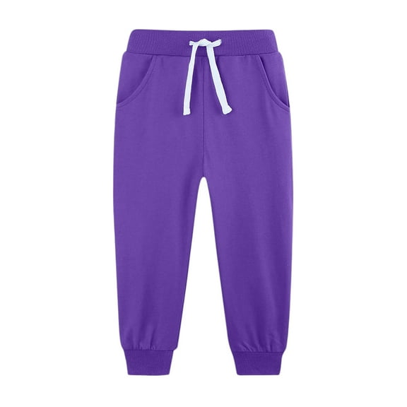 Guluxicc Boys Pants Casual Active Fleece Jogger Pants Drawstring Elastic Waist Athletic Sweatpants Sizes 5T - 14 Years