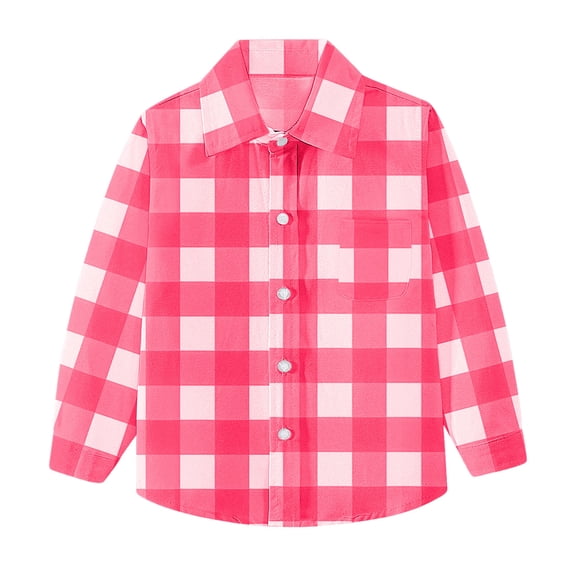 Guluxicc Boys Plaid Shirts Long Sleeve Flannel Shirt Jackets Casual Fall Button Down Tops 3 Months - 8 Years