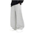 thumbnail image 1 of Guluxicc Boys Sweatpants Wide Leg Kids Workout Casual Baggy Pants High Waist with Pockets, 1 of 6