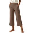 thumbnail image 1 of Guluxicc Capri Pants for Women Capris Leggings with Pockets Stretch High Waist Wide Leg Workout Yoga Athletic Cropped Pant, 1 of 7