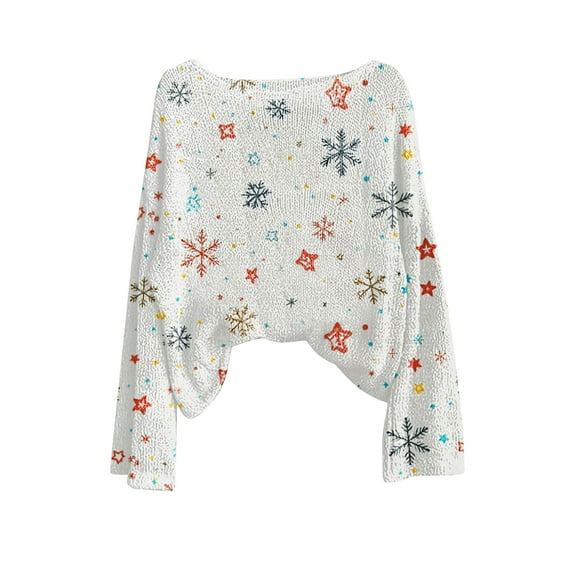 Guluxicc Christmas Sweaters for Women Crewneck Long Sleeve Chunky Knit Sweaters Fashion Pullover Tops Winter Trendy Outfits, Multicolor, XL