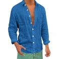 thumbnail image 1 of Guluxicc Cotton Shirts for Men Button Down Long Sleeve Beach Shirts Summer Vacation Casual Outfit, 1 of 3
