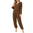 thumbnail image 1 of Guluxicc Family Matching Christmas Pajamas Jumpsuits, Christmas Holiday Hoodie Sets Pjs Sleepwear Loungewear, Brown, 1 of 5