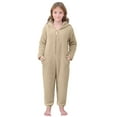thumbnail image 1 of Guluxicc Family Matching Christmas Pajamas Jumpsuits, Christmas Holiday Hoodie Sets Pjs Sleepwear Loungewear, Brown, 1 of 3