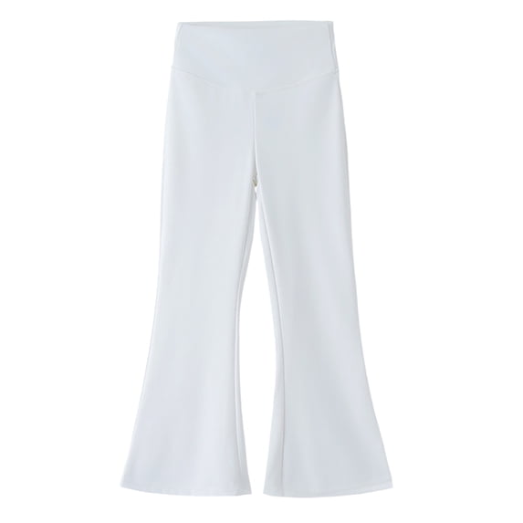 Guluxicc Girl's Flare Pants Kids Summer Athletic Leggings with Elastic Waist Wide Leg Pants