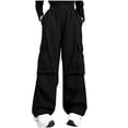 thumbnail image 1 of Guluxicc Girls Athletic Cargo Pants Kids Summer Loose Fit Outdoor Hiking Pants with Multi Pockets, 1 of 5