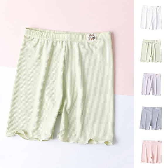 Guluxicc Girls' Slip Shorts Kids Breathable Silk Boyshorts Safety Underwear Shorts for 2-13 Years