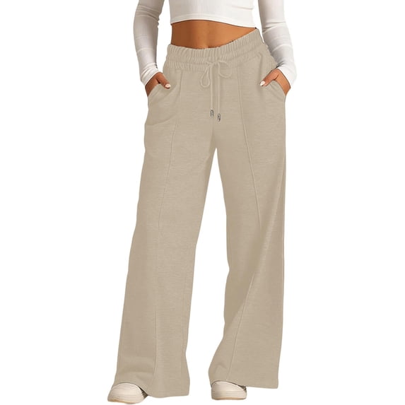 Guluxicc Girls Wide Leg Sweatpants Kids Elastic Drawstring Straight Leg Active Pants Athletic Baggy Pants