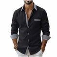 thumbnail image 1 of Guluxicc Golf Shirts for Men Button Down Long Sleeve Shirts with Pocket Classic Fit Summer Vacation Casual Outfit, 1 of 5