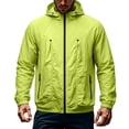 thumbnail image 1 of Guluxicc Hooded Windbreaker Jackets for Men with Pockets Drawstring Full Zipper Long Sleeve Solid Hooded Jackets for Outdoor Hiking Fall Winter, 1 of 6