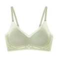 thumbnail image 1 of Guluxicc Jelly Bras for Women No Underwire Comfort Bralette Seamless Wireless Bras with Spaghetti Straps, Green, XL, 1 of 2