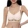 thumbnail image 1 of Guluxicc Jelly Bras for Women Seamless Minimizer Bra Full Coverage Comfortable Push Up Bras, Beige, M, 1 of 8