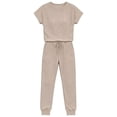 thumbnail image 1 of Guluxicc Jumpsuits for Women Dressy Summer Romper Ribbed Knit Casual Travel Outfits Trendy Vacation Beach Clothes, 1 of 4