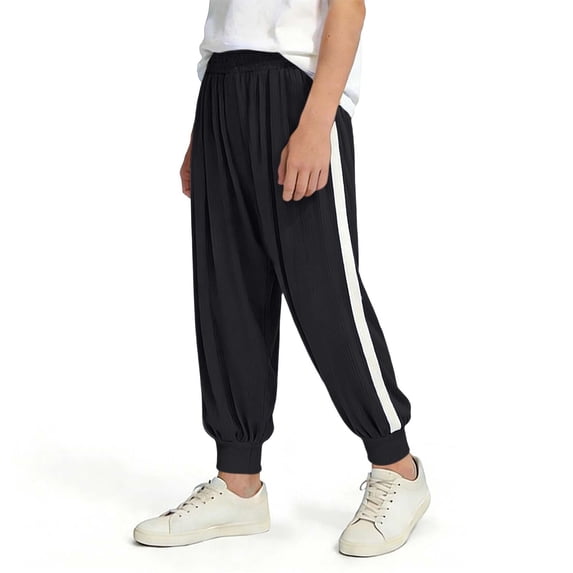 Guluxicc Kids Boys Spring Summer Pants Elastic Waist Lightweigh Comfy Joggers Active Clothes for 4-13 Years
