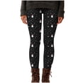 thumbnail image 1 of Guluxicc Leggings for Women Casual Slim Fit Yoga Pants Christmas Trendy Party Holiday Leggings, Black, M, 1 of 5