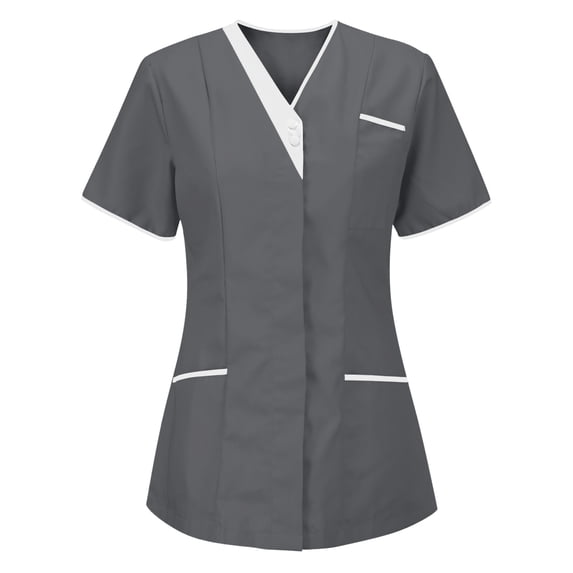Guluxicc Lightweight Nursing Scrubs for Women Housekeeping Uniforms Womens Short Sleeve Scrub Tops Cleaning Uniform