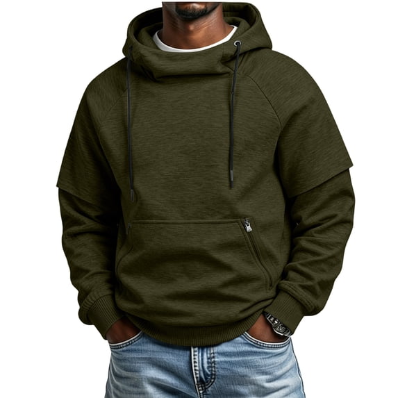 Guluxicc Men's Athletic Hoodies with Pocket Drawstring Long Sleeve Running Performance Hooded Shirts for Everyday Outdoor Workout Wear Summer Casual Outfits