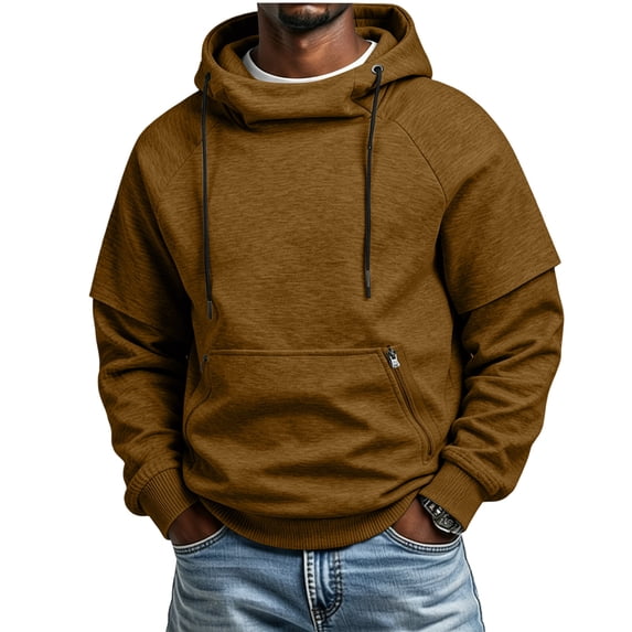 Guluxicc Men's Athletic Hoodies with Pocket Drawstring Long Sleeve Running Performance Hooded Shirts for Everyday Outdoor Workout Wear Summer Casual Outfits