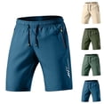 thumbnail image 1 of Guluxicc Men's Athletic Shorts Quick Dry Elastic Waist Drawstring Summer Gym Shorts With Zip Pockets, 1 of 9