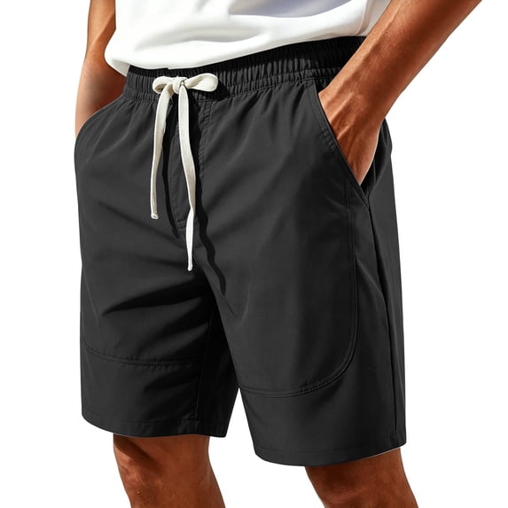 Guluxicc Men's Athletic Shorts with Pockets Elastic Waist Drawstring Quick Dry Gym Running Shorts for Everyday Wear Summer Casual Outfits