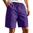 thumbnail image 1 of Guluxicc Men's Cargo Shorts with Multi Zip Pockets Elastic Waist Drawstring Hiking Performance Short Pants Everyday Wear Summer Casual Outfits, 1 of 8