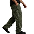 thumbnail image 1 of Guluxicc Men's Corduroy Pants with Multi Pocket Button Front Straight Leg Ribbed Trousers for Everyday Fall Winter, 1 of 5