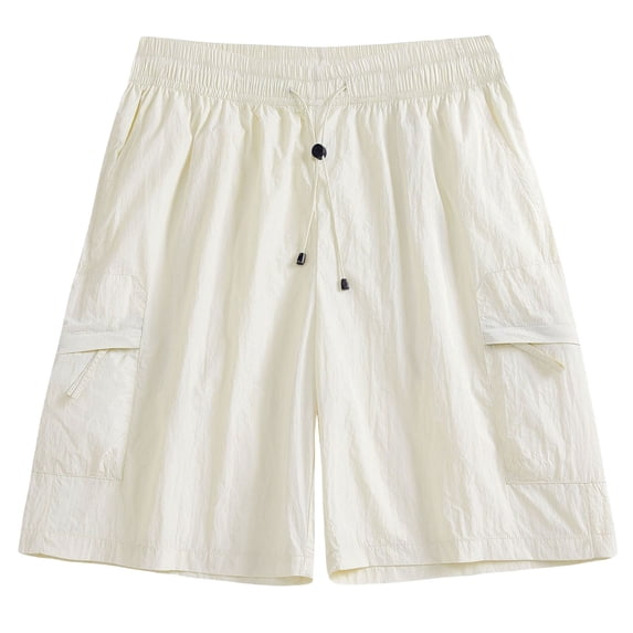 Guluxicc Men's Everyday Wear Shorts with Pockets Elastic Waist Drawstring Short Lounge Pants Summer Casual Outfits