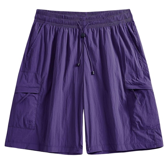 Guluxicc Men's Everyday Wear Shorts with Pockets Elastic Waist Drawstring Short Lounge Pants Summer Casual Outfits