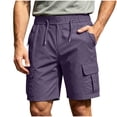 thumbnail image 1 of Guluxicc Men's Golf Cargo Shorts with Multi Pockets Button Front Elastic Waist Drawstring Shorts Summer Casual Outfits, 1 of 8