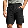 thumbnail image 1 of Guluxicc Men's Golf Cargo Shorts with Multi Pockets Button Front Elastic Waist Drawstring Shorts Summer Casual Outfits, 1 of 8
