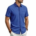 thumbnail image 1 of Guluxicc Men's Golf Shirts with Pockets Button Down Collared Short Sleeve Tops for Everyday Wear Business Casual Outfits, 1 of 9