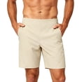 thumbnail image 1 of Guluxicc Men's Golf Shorts with Zip Pockets Elastic Waist Everyday Wear Business Casual Short Pants Summer Casual Outfits, 1 of 5