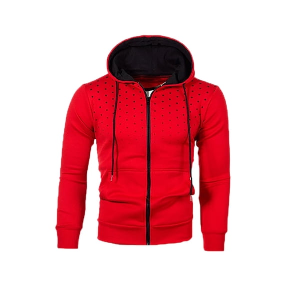 Guluxicc Men's Hooded Shirts with Pockets Drawstring Full Zipper Pullover Long Sleeve Athletic Tops for Everyday Running Wear Fall Winter Casual Outfits
