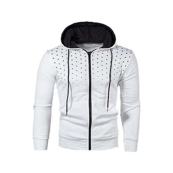 Guluxicc Men's Hooded Shirts with Pockets Drawstring Full Zipper Pullover Long Sleeve Athletic Tops for Everyday Running Wear Fall Winter Casual Outfits