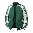 thumbnail image 1 of Guluxicc Men's Letterman Jackets with Pockets Full Zipper Color Block Long Sleeve Athletic Jackets for Everyday Outdoor Workout Wear Fall Winter Casual Jackets, 1 of 7