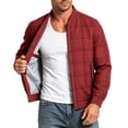 thumbnail image 1 of Guluxicc Men's Plaid Jackets with Zip Pockets Full Zipper Long Sleeve Baseball Jackets for Everyday Gym Workout Wear Summer Fall Casual Jackets, 1 of 5