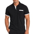 thumbnail image 1 of Guluxicc Men's Pullover Shirts with Pocket Button Classic Fit Short Sleeve Business Casual Shirts for Everyday Wear, 1 of 7