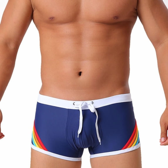Guluxicc Men's Slim Low Rise Swim Trunks Drawstring Board Shorts Lightweight Surf Bathing Suit with Removable Pads