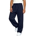 thumbnail image 1 of Guluxicc Men's Sweat Pants for Men Elastic Waist Drawstring Full Straight Leg Running Performance Trousers for Everyday Fall Winter, 1 of 6