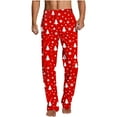 thumbnail image 1 of Guluxicc Mens Christmas Pajama Pants Straight Leg Elastic Waist Lounge Pants Graphic Loungewear Lightweight Sleepwear, Multicolor, 1 of 5