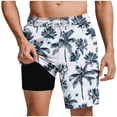 thumbnail image 1 of Guluxicc Mens Swimming Trunks with Compression Mesh Liner 2 in 1 Quick-Dry Swim Shorts with Pockets Summer Board Shorts, 1 of 6