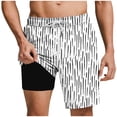thumbnail image 1 of Guluxicc Mens Swimming Trunks with Compression Mesh Liner 2 in 1 Quick-Dry Swim Shorts with Pockets Summer Board Shorts, 1 of 6