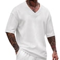 thumbnail image 1 of Guluxicc Mens' T Shirts Summer Short Sleeve V Neck Tops, 1 of 5