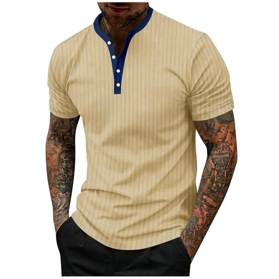 Guluxicc Mens T Shirts Summer V Neck Tops