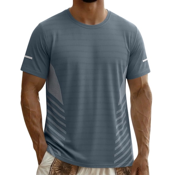 Guluxicc Mens Workout T Shirt Quick Dry Short Sleeve Tee Breathable Athletic Gym Active Shirts